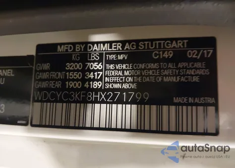 2017 Mercedes-Benz G 550 4Matic z USA, uszkodzony, nr VIN WDCYC3KF8HX271799